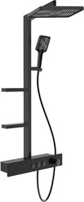 Mexen Saxx set de duș montat la suprafață cu duș superior și baterie, negru - 78102-70