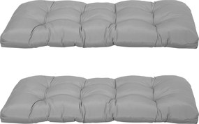 Outsunny Pernă pentru Bancă 2 Locuri pentru Interior și Exterior cu 8 Cusături pentru Scaune Canapele 110x48x8 cm Gri | Aosom Romania