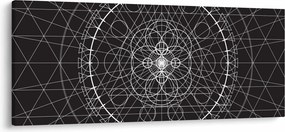 Tablou - Abstracție cu ceas (120x50 cm)
