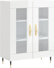 vidaXL Dulap, alb extralucios, 69,5x34x90 cm, lemn compozit