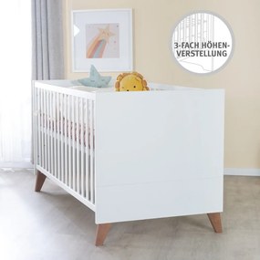 Pătuț alb/în culoare naturală 70x140 cm Ole – Roba