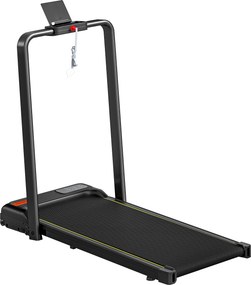 SPORTNOW Bandă de Alergat Pliabilă 2 în 1 cu Inclinație, Bandă de Alergat Electrică 2CP Portabilă cu Display LED, Viteze 1-10 km/h, Roți, Mâner, Telecomandă, Suport pentru Telefon, Negru | Aosom Romania