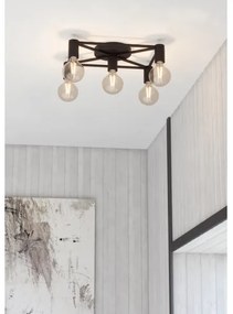 Plafonieră Eglo 43721 SPEKE 5xE27/40W/230V negru