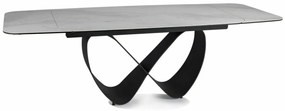Masa extensibila Infinity Ceramic Nature Cloud alb/negru L160-240xl95 cm