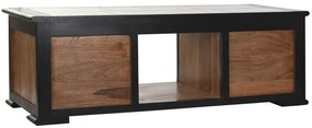 Comoda TV, neagra, din lemn de acacia, Serafina