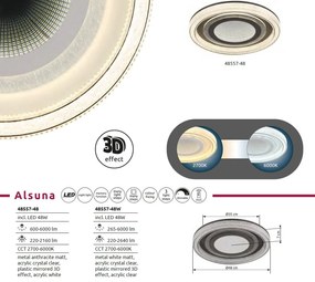 Plafoniera LED dimmabila cu telecomanda ALSUNA alb