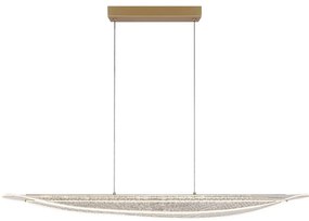 Lustra LED suspendata din metal auriu Zofrael L-94cm