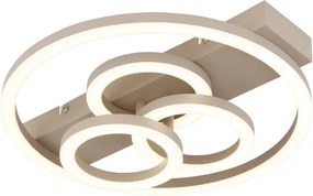 Globo 48040-40SA-LED Plafonieră dimabilă DARRYL I LED/40W/230V dim.: 35 x 33 cm bej + telecomandă