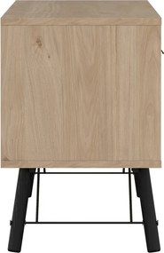 Comodă TV în culoare naturală cu aspect de lemn de stejar 150x60x40 cm Ry – Tvilum