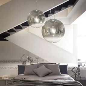 Lustră pe cablu Ideal Lux MAPA 1xE27/42W/230V d. 20 cm gri/fumuriu