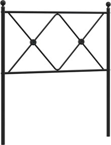 vidaXL Tăblie de pat de schimb metalică, negru, 75 cm