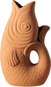 Vaza decorativa, portocalie, din ceramica, Fish