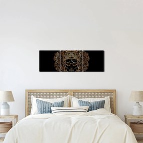 Tablou - Buddha auriu (cu ceas) (90x30 cm)