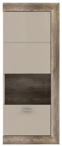 Set Mobila Living Genetic, Sonoma Antic Si Bej Lucios, 280 Cm