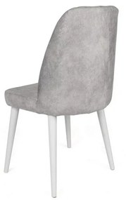 Set de scaune de sufragerie Dallas Grey and White,2 buc.
