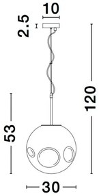 Lustra, Pendul design modern MAYAN, champagne NVL-9988104