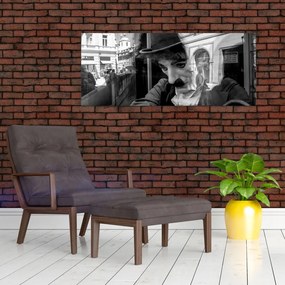 Tablou - Charles Chaplin la Praga (120x50 cm)