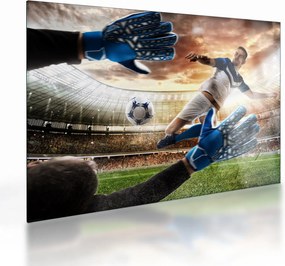 Tablou pe sticlă - Fotbalist (70x50 cm)