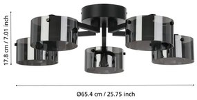 Lustră LED aplicată dimabilă COPILLOS 5xLED/5,4W/230V Eglo 39874