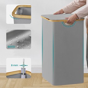 Coș de rufe din plastic, gri