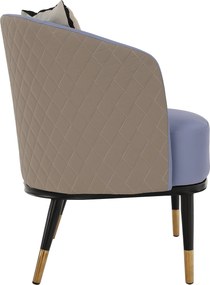 Fotoliu design, mov/ bej, KALILA