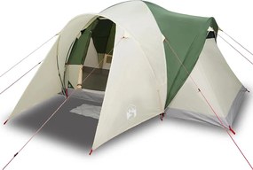 vidaXL Cort de camping cupolă pentru 6 persoane, verde, impermeabil