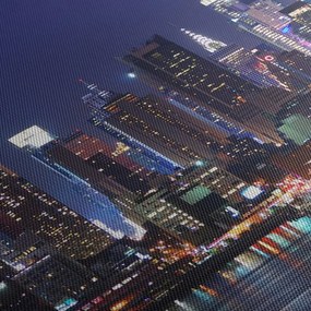 Tablou - Zgârie-nori din New York iluminate (90x60 cm)