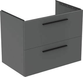 Dulap pentru lavoar, suspendat, gri mat, 80 cm din pal, Ideal Standard i.life B