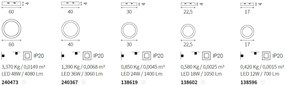 Aplica LED UNIVERSAL D40 ROUND 240367 IDL