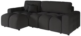 Coltar Extensibil Lucky  233 x 142 Cm Textil Negru