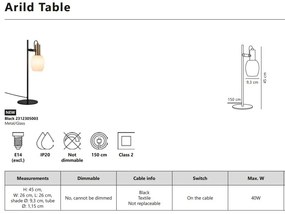 Veioza, Lampa de masa design industrial Arild