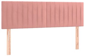 346255 vidaXL Tăblii de pat, 2 buc, roz, 72x5x78/88 cm, catifea