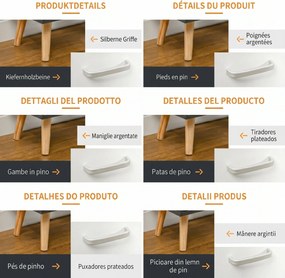 HOMCOM Pantofar Spațios cu 2 Uși Rabatabile și Raft Deschis, Design Modern, Gri și Alb | Aosom Romania