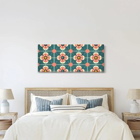 Tablou - Model retro cu flori (120x50 cm)