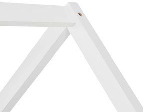 Patut Marli 90 x 200 cm cu 2 sertare si grilaj cu lamele - alb