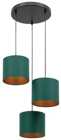 Pendul cu 3 becuri, 45x45x105 cm, Vespillo, Eltap (Culoare: Verde Inchis)