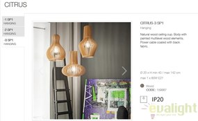 Lustra lemn design natural CITRUS-3 SP1 159867