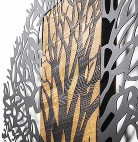 Decorațiune de perete 93x86 cm lemn/metal copac