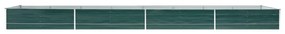 Strat inaltat de gradina, verde, 600x80x45 cm, otel galvanizat 1, Verde, 600 x 80 x 45 cm