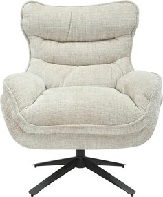 Fotoliu pivotant CLOUD tesatura structurata bej sampanie