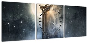 Tablou - Oglindă magică (cu ceas) (90x30 cm)