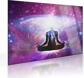 Tablou pe sticlă - Conexiune cu univers (70x50 cm)