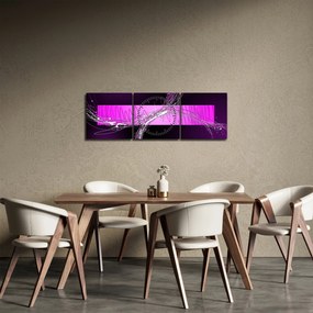Tablou abstract (cu ceas) (90x30 cm)