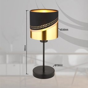 Veioza, Lampa de masa moderna OR negru/auriu