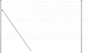 vidaXL Gard cu Stâlp Argintiu 1,2 x 10 m Oțel și PVC