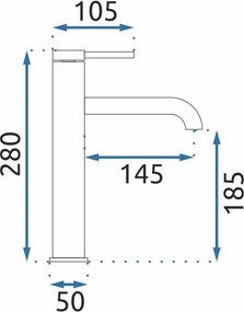 Baterie lavoar Rea Spot auriu periat