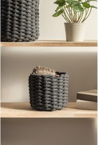 Coș de depozitare din material textil ø 21x17 cm Peach Skin Round S – Bigso