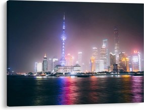 Tabloul Shangai nocturn (70x50 cm)