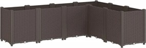 vidaXL Jardinieră de grădină, maro, 160x120x53 cm, PP