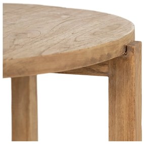 Măsuță auxiliară rotundă din lemn de mindi ø 40 cm Dala – Ixia